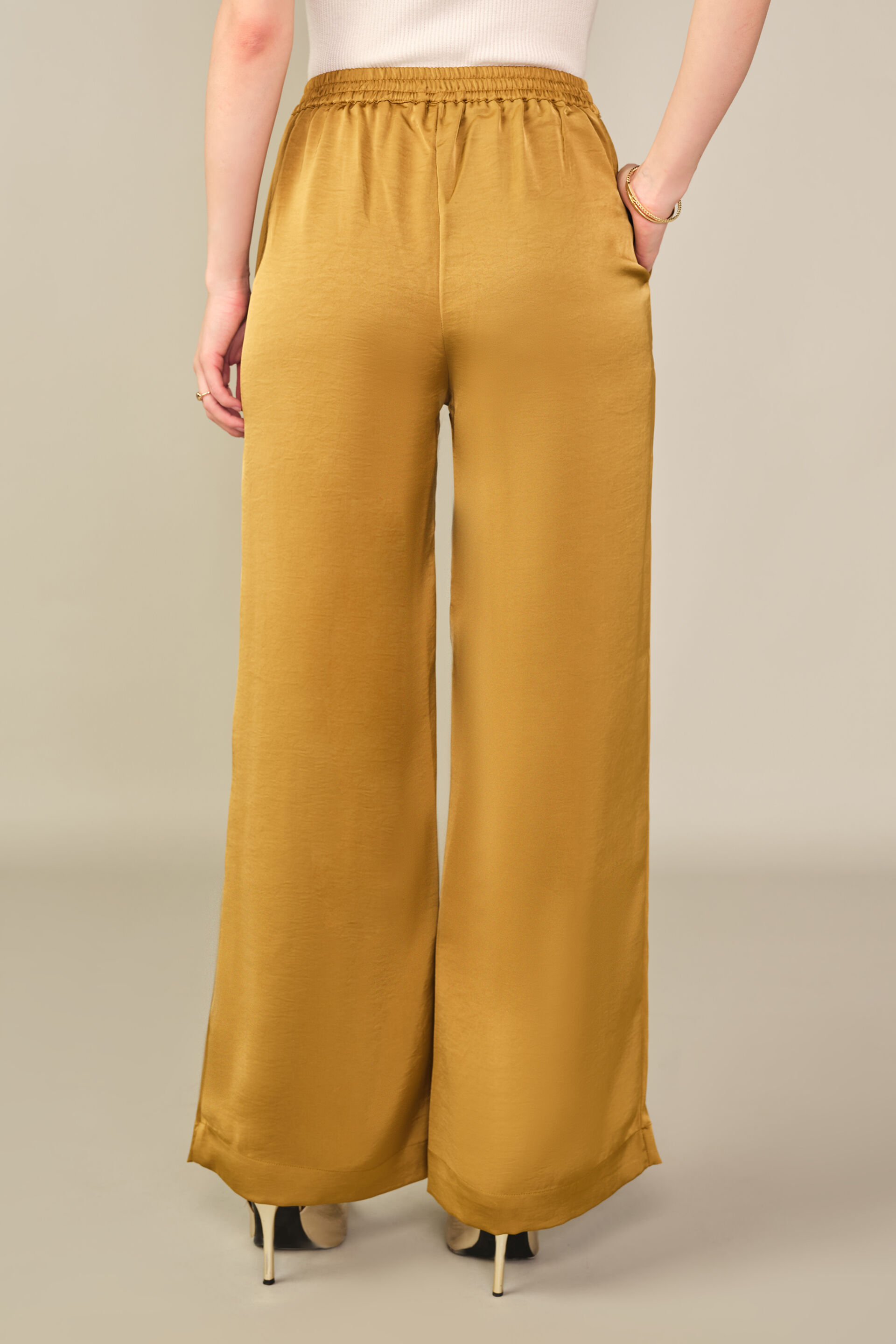 Solid Trousers in Olive, Green, image 4
